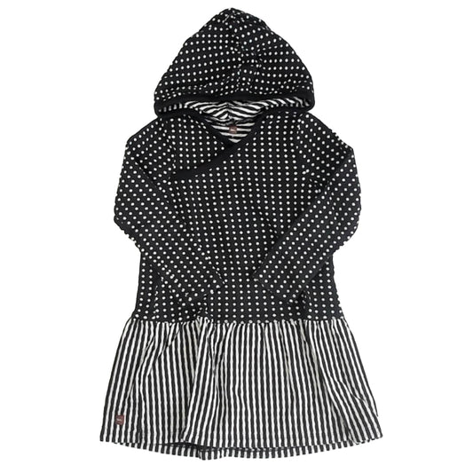 Tea Collection Girls Black Polka Dots Dress Size: 6 Years Black Polka Dots