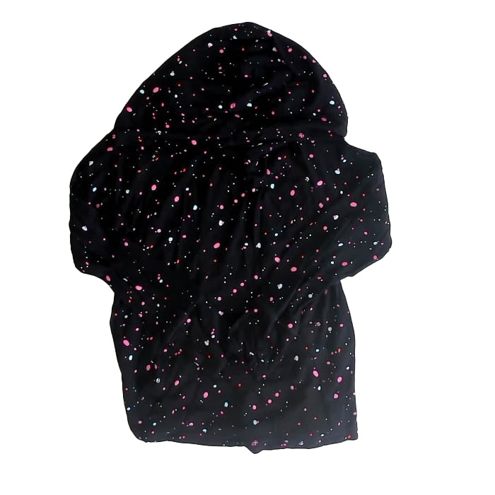 Rockets Of Awesome Girls Black | Polka Dots Hoodie Size: 6 Years Black | Polka Dots