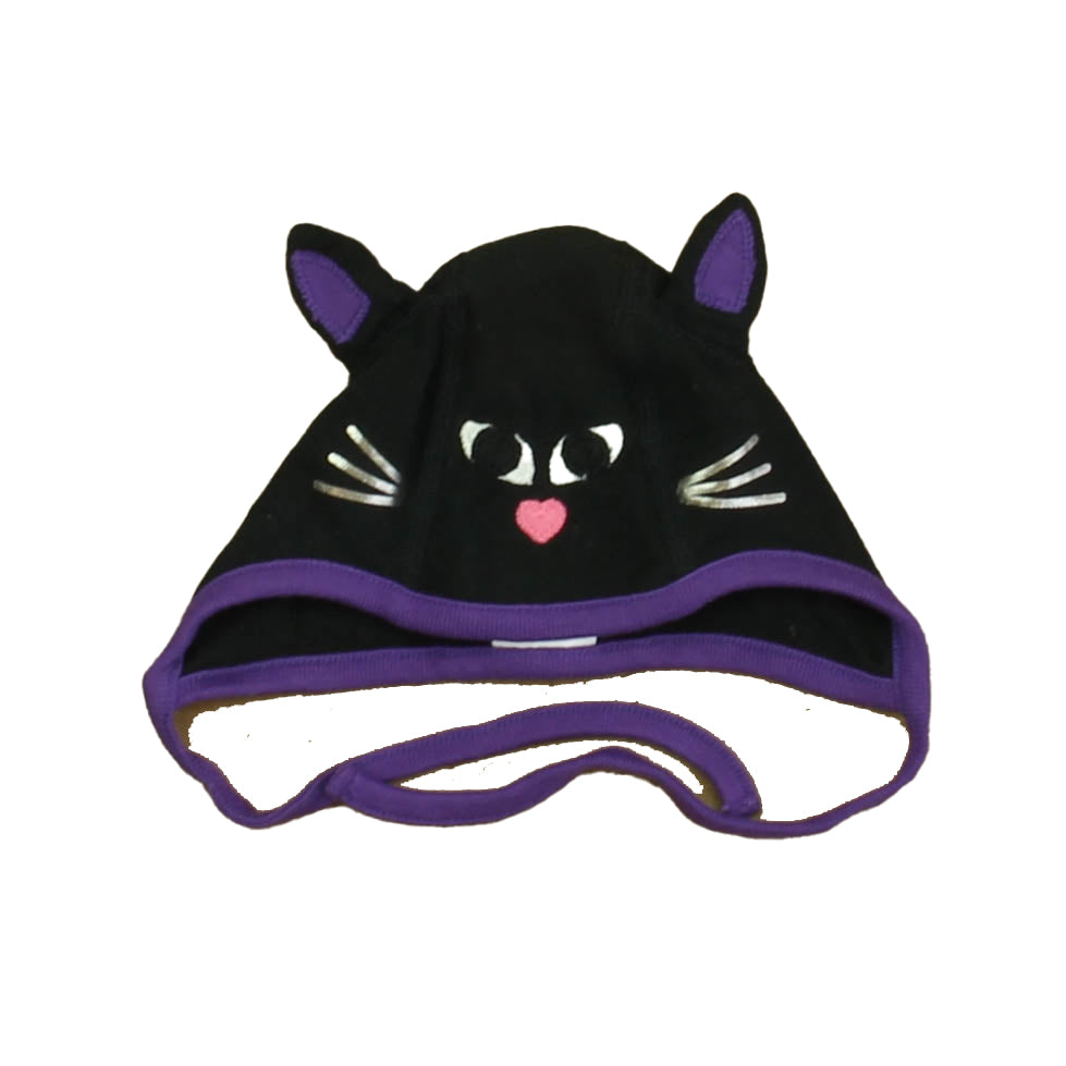 Hanna Andersson Unisex Black | Purple Hat Hat Size: 0-3 Months Black | Purple Hat