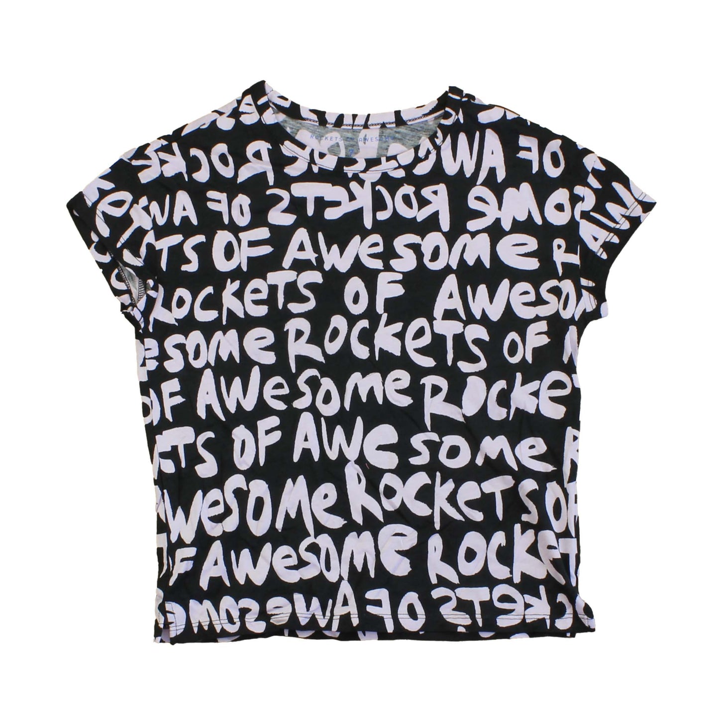 Rockets Of Awesome Girls Black | Purple T-Shirt Size: 7 Years Black | Purple