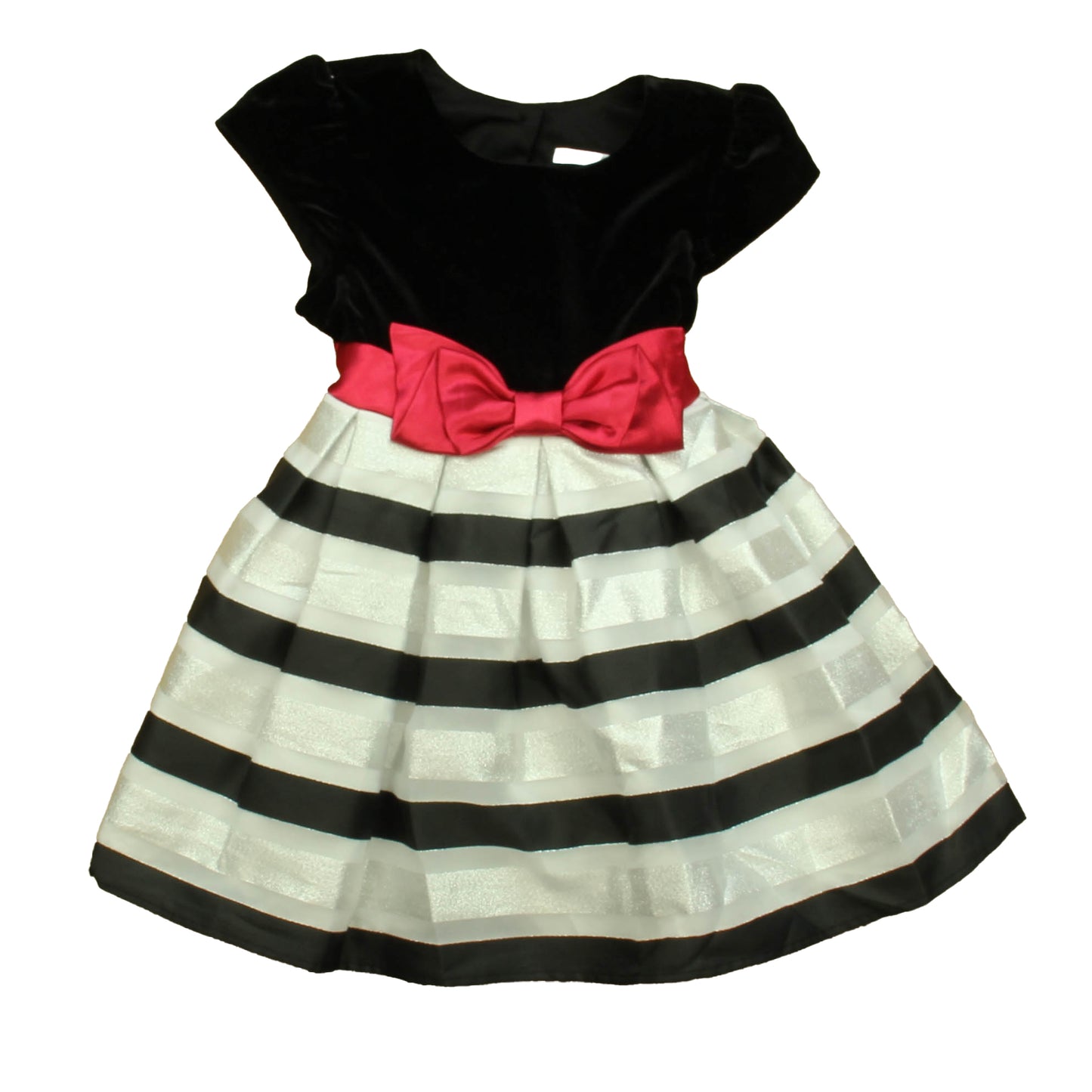 Jona Michelle Girls Black | Red | White Special Occasion Dress Size: 3T Black | Red | White
