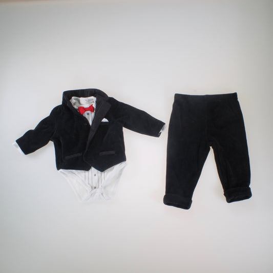 Little Me Boys Black | Red | White Special Occasion Outfit Size: 9 Months Black | Red | White