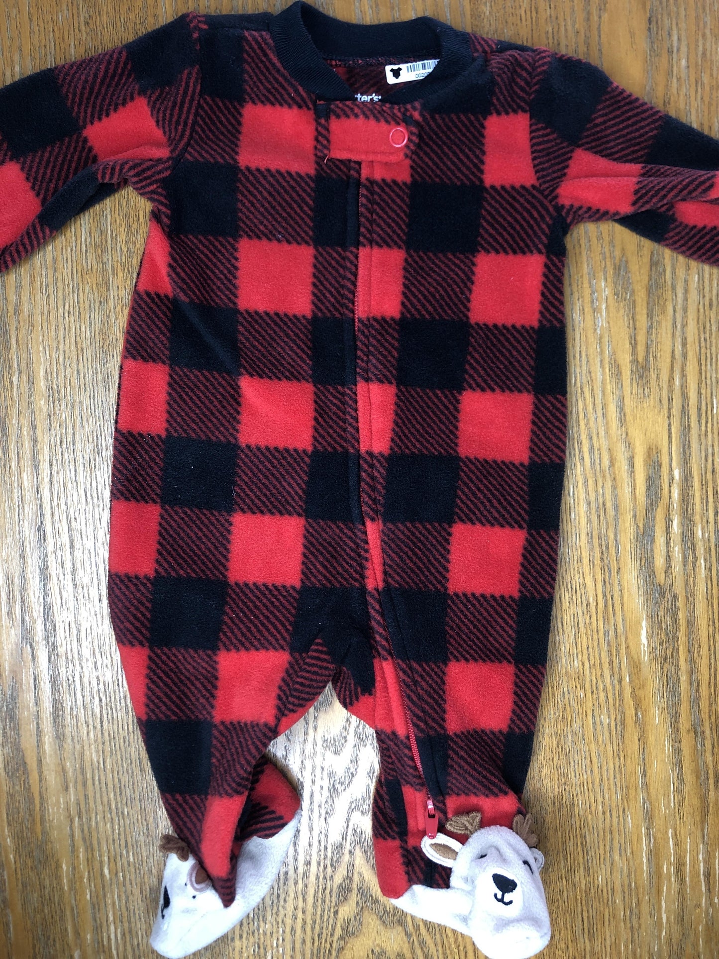 Carters Unisex Black | Red Pajamas Size: Newborn Black | Red