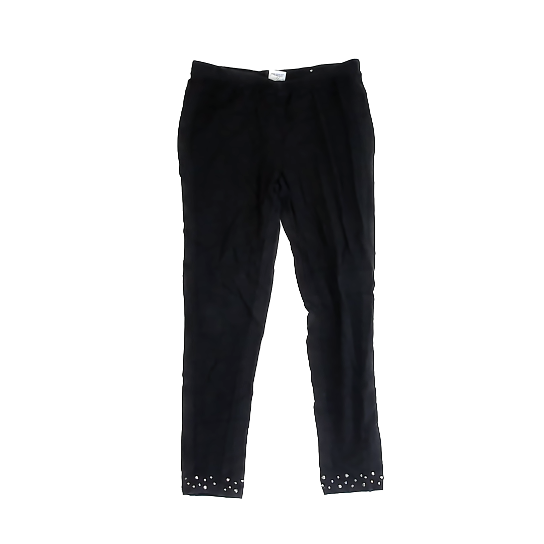 Miss Attitude Girls Black Rhinestone Leggings Size: 10-12 Years Black Rhinestone