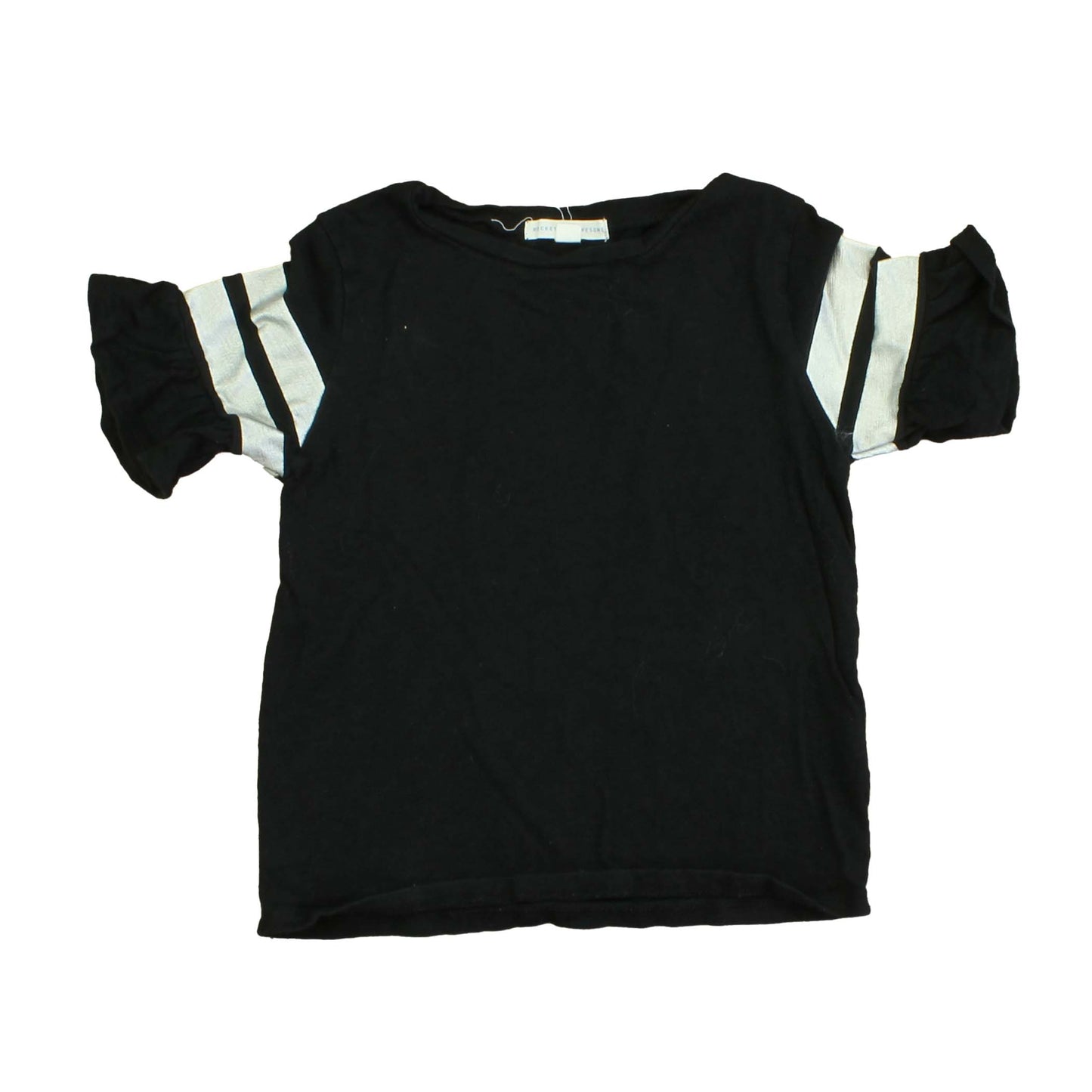 Rockets Of Awesome Girls Black | Silver | Stripes T-Shirt Size: 4-5T Black | Silver | Stripes