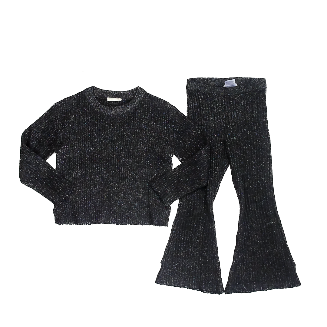 Jessica Simpson Girls Black | Silver Apparel Sets Size: 6 Years Black | Silver
