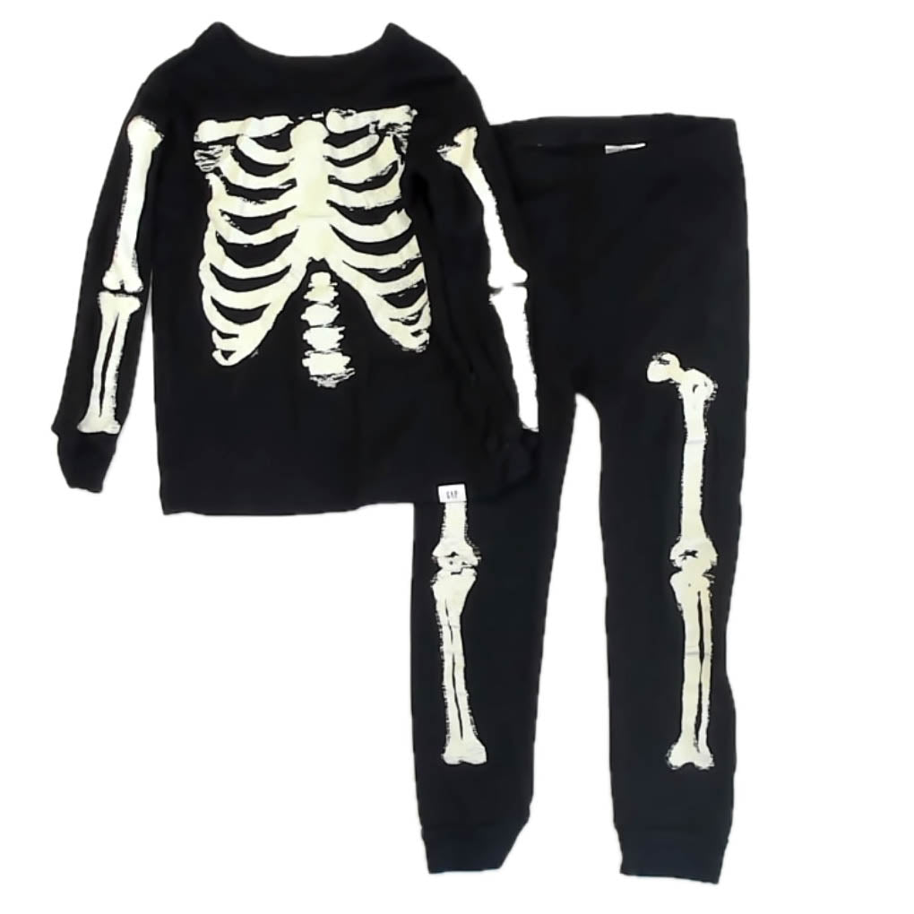 Gap Boys Black Skeleton 2-piece Pajamas Size: 4T Black Skeleton
