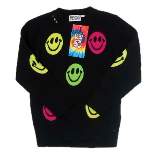Rock Candy Girls Black Smiley Face Sweater Size: 4T Black Smiley Face