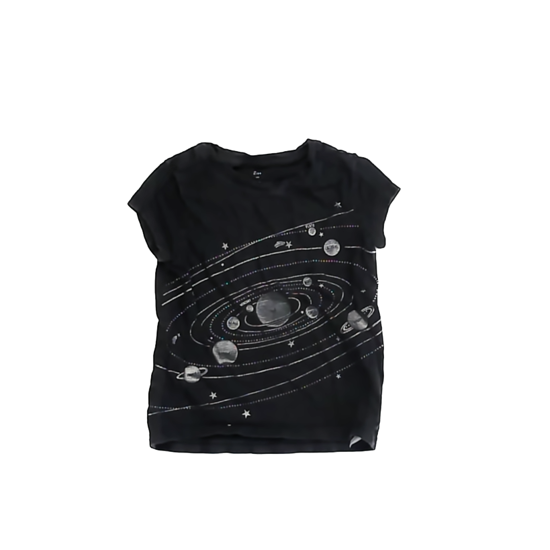 Gap Girls Black | Space T-Shirt Size: XS Black | Space