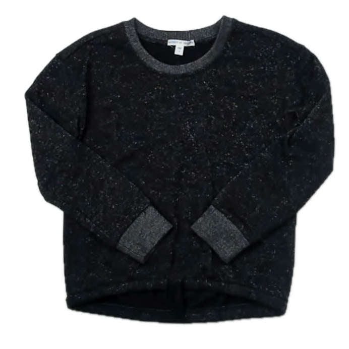 Rockets of Awesome Girls Black Sparkle Sweater Size: 7 Years Black Sparkle