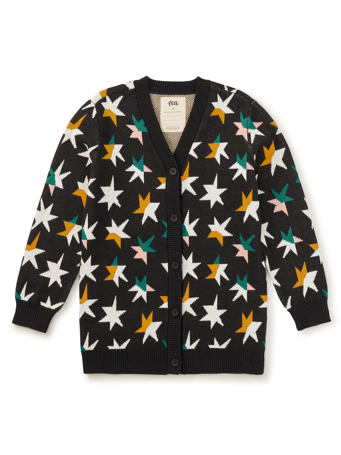 Tea Collection Girls Black Stars Cardigan Size: 4-5T Black Stars