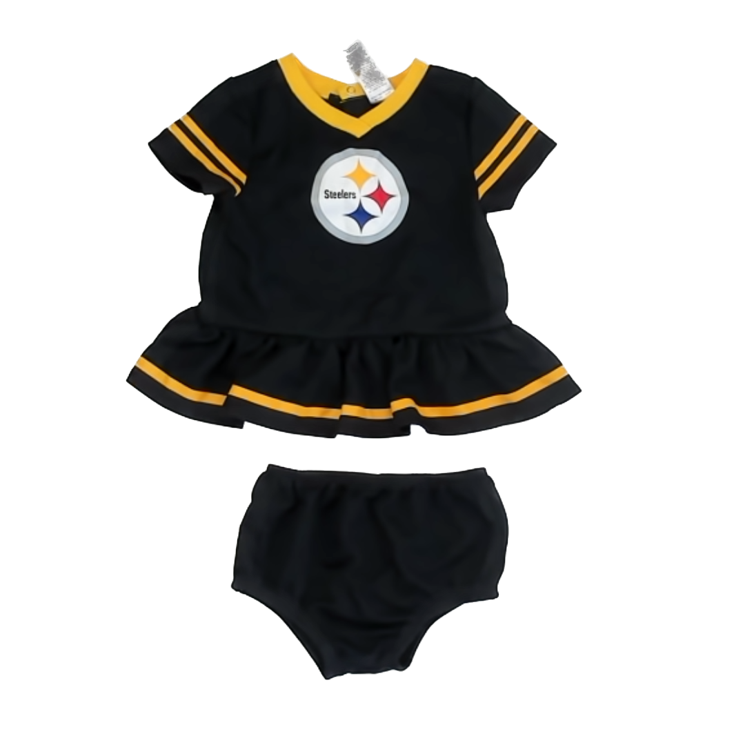 NFL Steelers Girls Black | Steelers Sports Jersey Size: 18 Months Black | Steelers