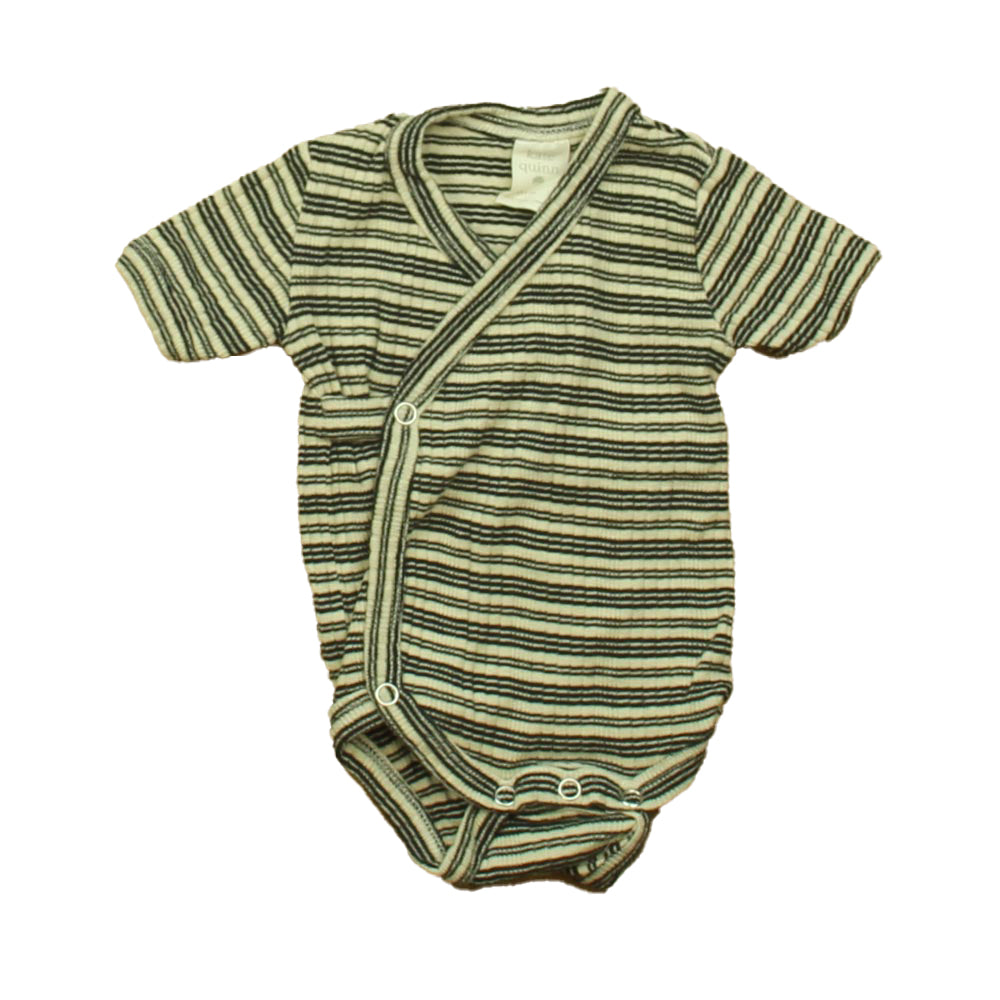Kate Quinn Organics Boys Black Stripe Onesie Size: 0-3 Months Black Stripe