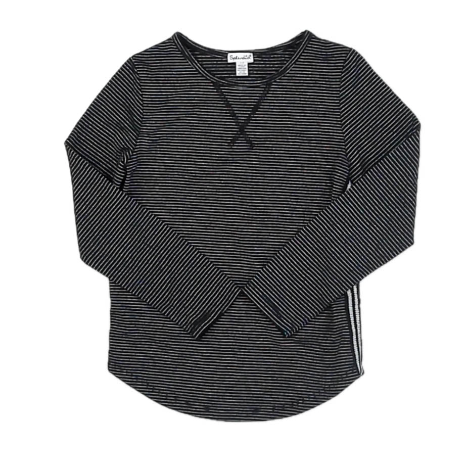 Splendid Girls Black Stripe Long Sleeve T-Shirt Size: 7-8 Years Black Stripe