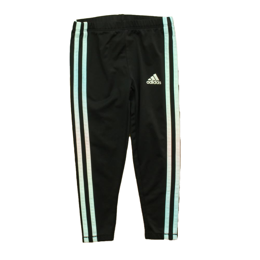 Adidas Girls Black Stripe Athletic Pants Size: 4T Black Stripe