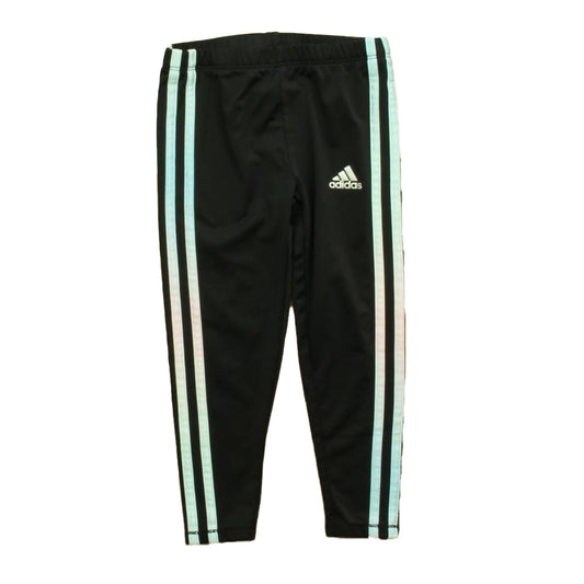 Adidas Girls Black Stripe Athletic Pants Size: 4T Black Stripe