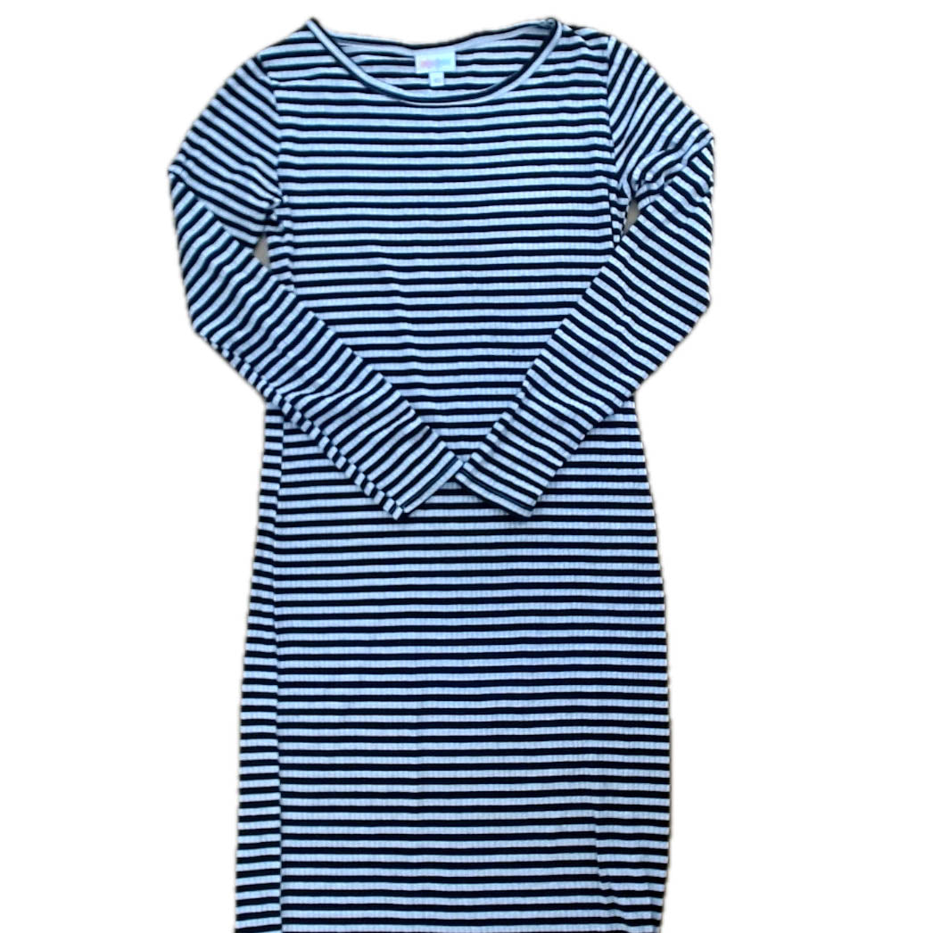 Lula roe Girls Black Stripe Dress Size: Junior XS Black Stripe