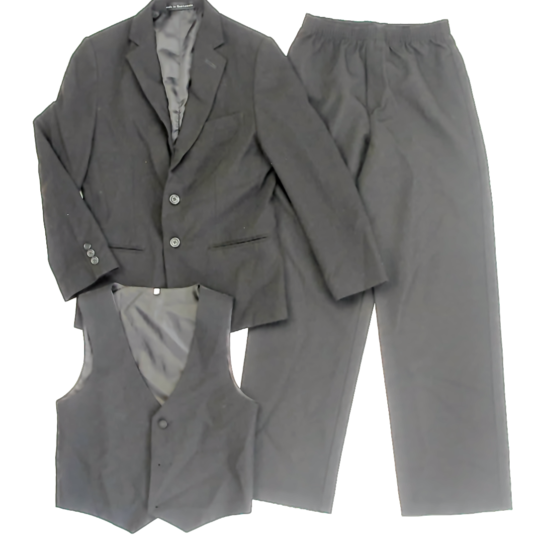 Calvin Kein Boys Black Tuxedo Suit Special Occasion Outfit Size: 10 Years Black Tuxedo Suit