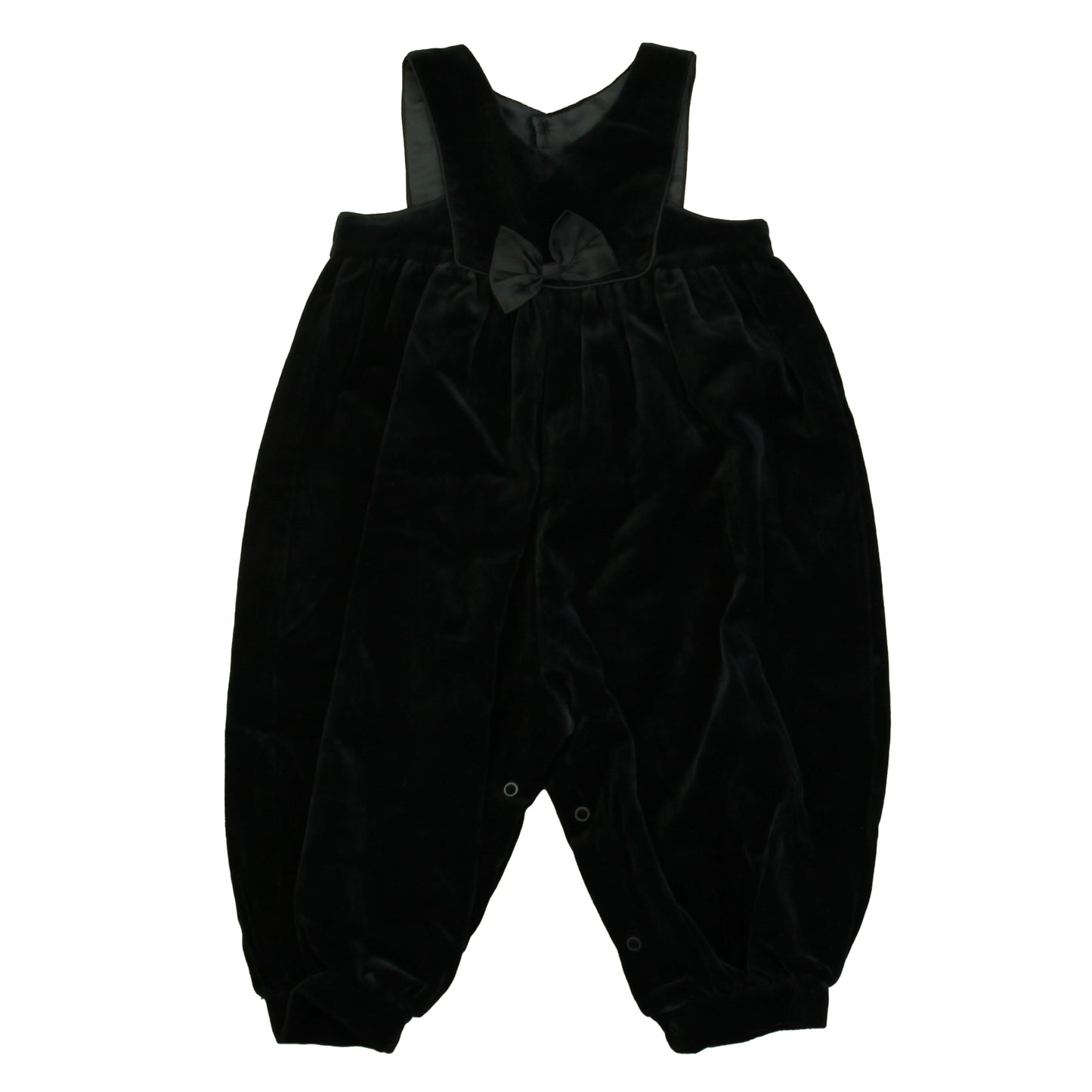 CI Castro & Co. Girls Black Velvet Romper Size: 18 Months Black Velvet