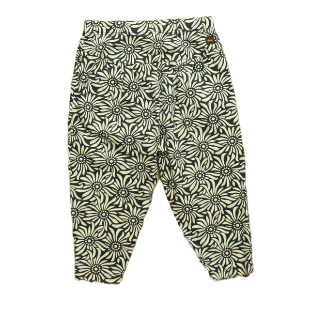 Tea Girls Black | White | Floral Leggings Size: 2T Black | White | Floral