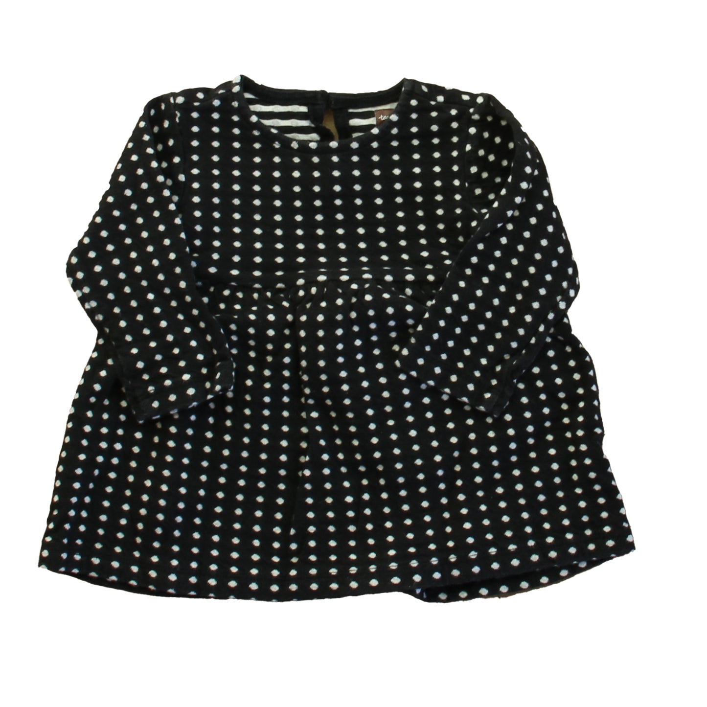 Tea Girls Black | White Polka Dots Long Sleeve Shirt Size: 9-12 Months Black | White Polka Dots