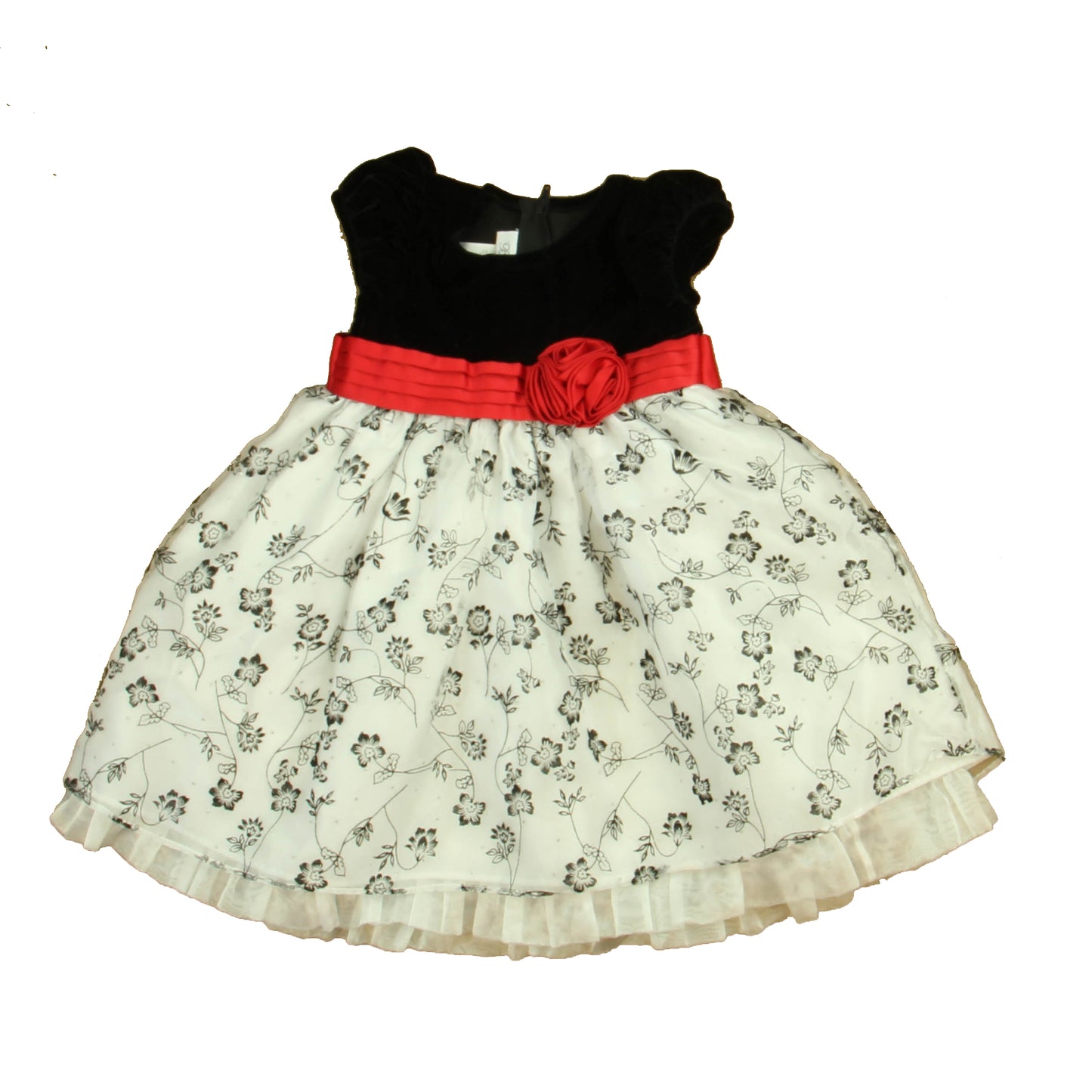 Bonnie Jean Girls Black | White | Red Dress Size: 2T Black | White | Red