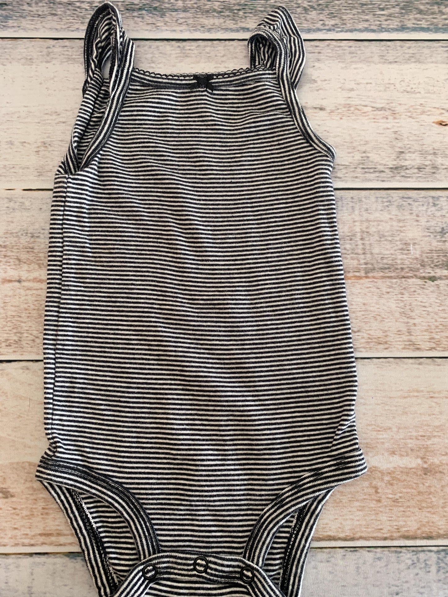 Carters Girls Black | White | Stripe Onesie Size: 12 months Black | White | Stripe