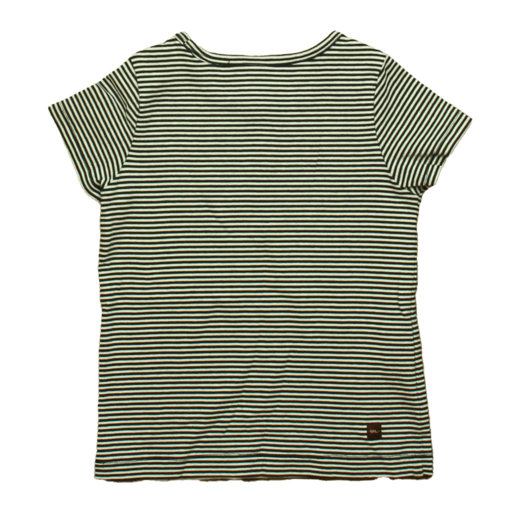 Tea Girls Black | White Stripe T-Shirt Size: 4-5T Black | White Stripe