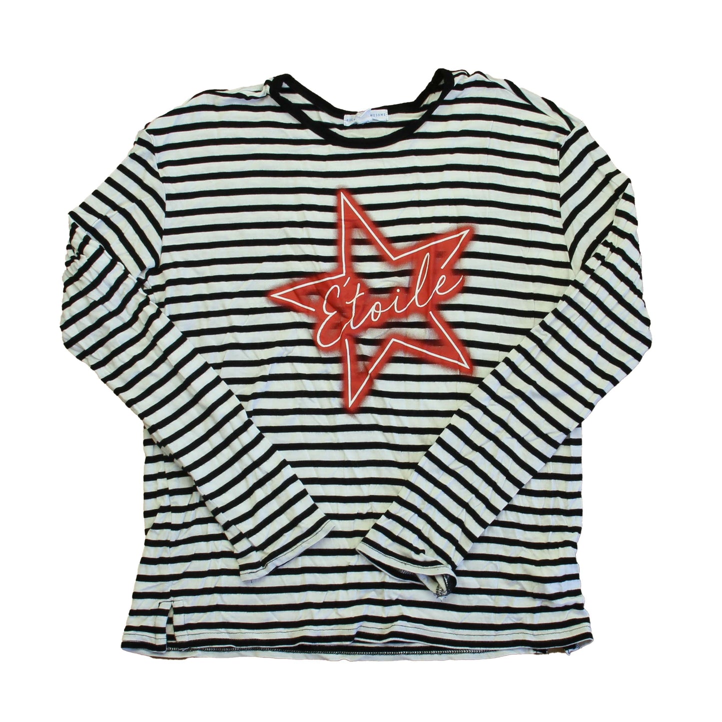 Rockets Of Awesome Girls Black | White | Stripes | E'toile Long Sleeve T-Shirt Size: 12 Years Black | White | Stripes | E'toile