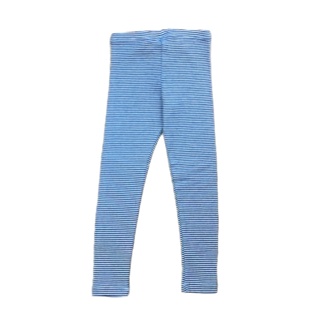 Tea Collection Girls Black + White Stripped Leggings Size: 6 Years Black + White Stripped