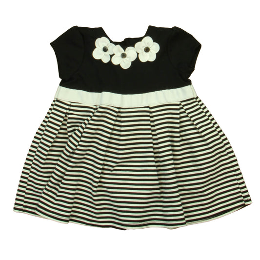 Little Me Girls Black | White Dress Size: 18 Months Black | White