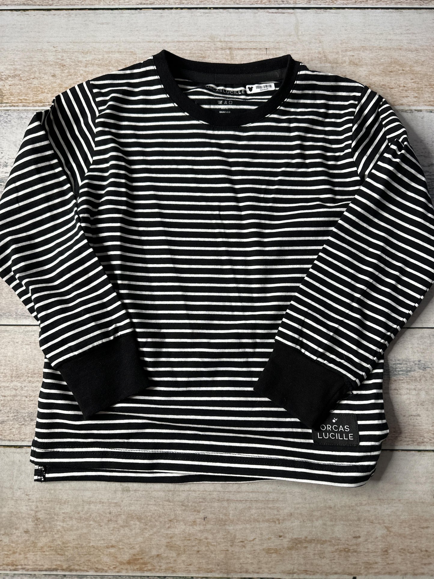 Orcas Lucille Girls Black | White Long Sleeve T-Shirt Size: 4T Black | White
