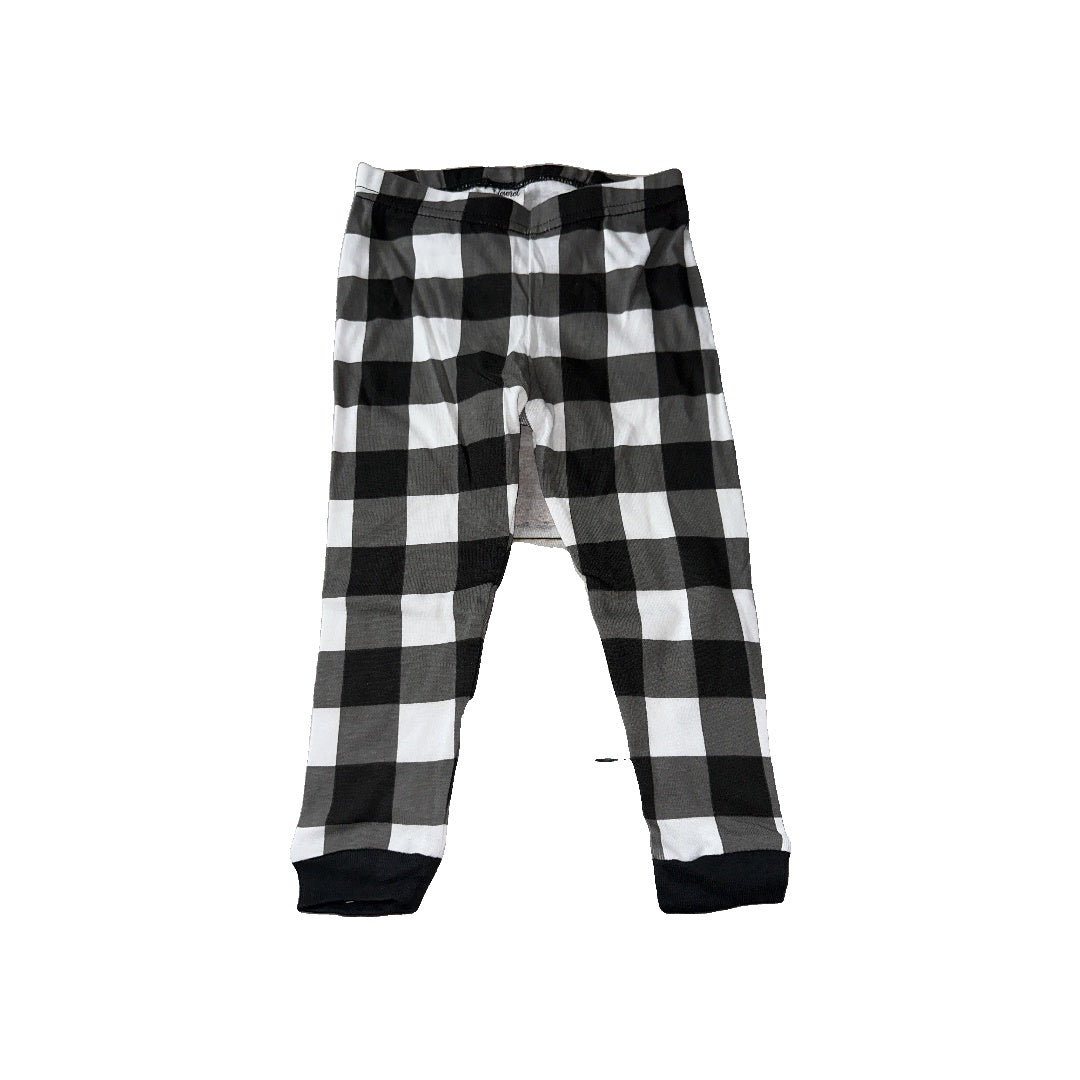 Leveret Unisex Black | White Pajamas Size: 18-24 months Black | White