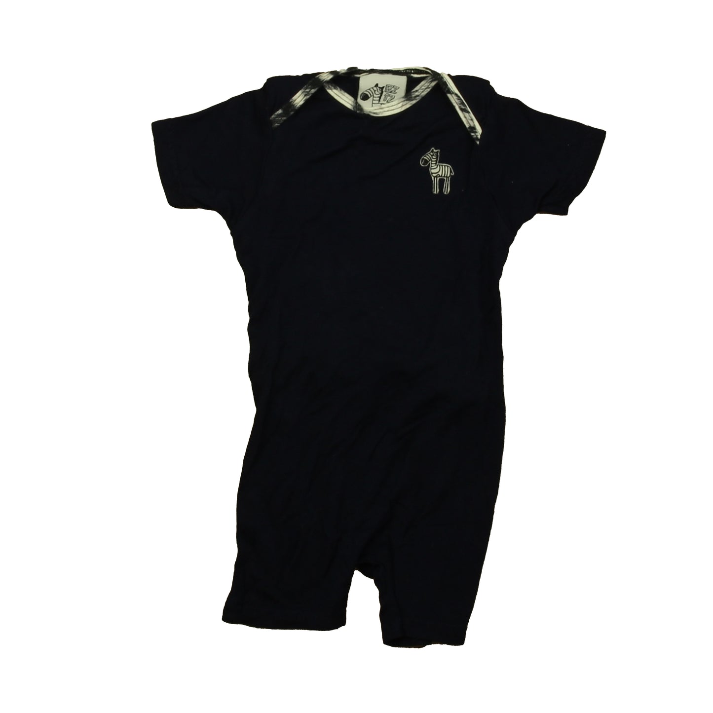 ezonez Boys Black | White Romper Size: 9-12 Months Black | White