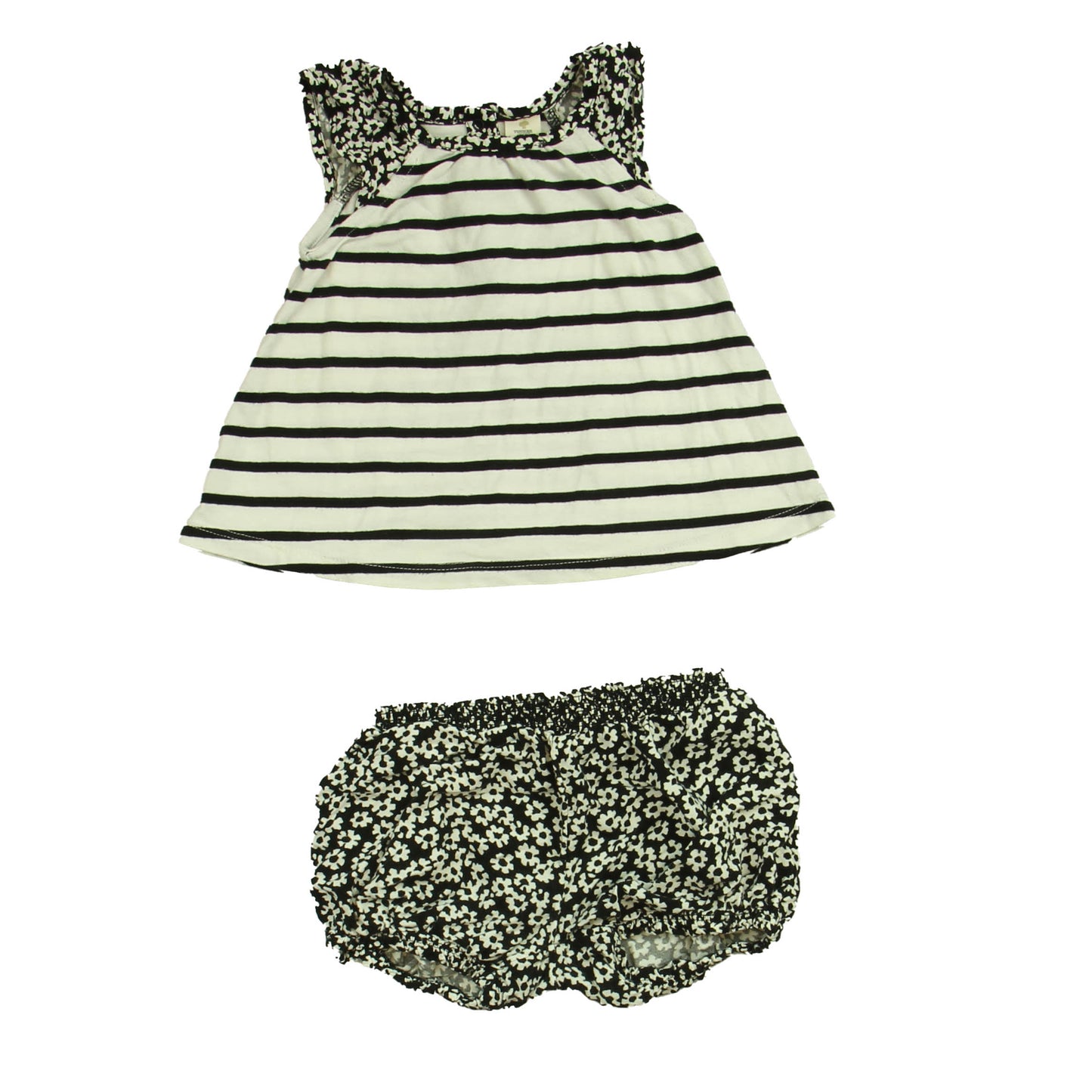 Tucker + Tate Girls Black | White Apparel Sets Size: 12 Months Black | White