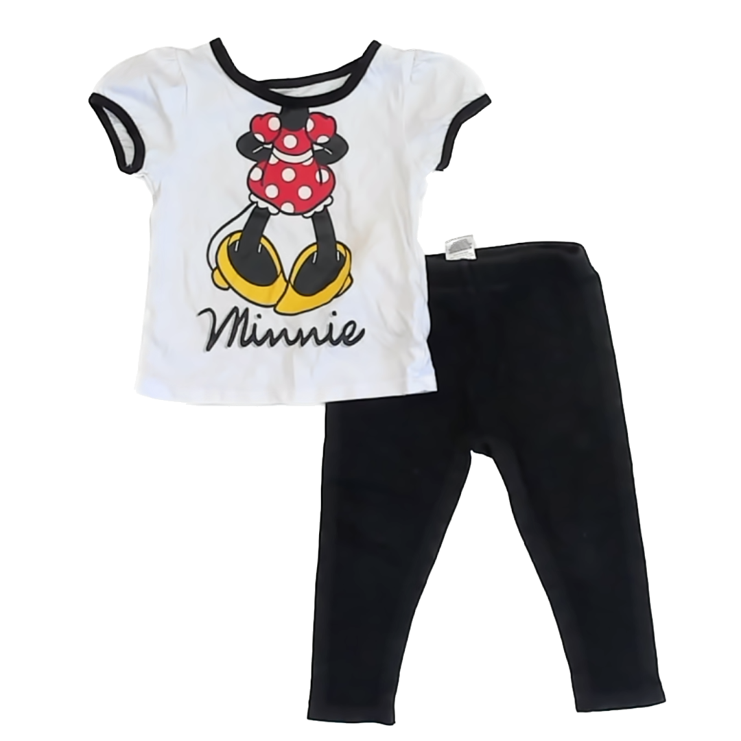 Disney Girls Black | White Apparel Sets Size: 2T Black | White
