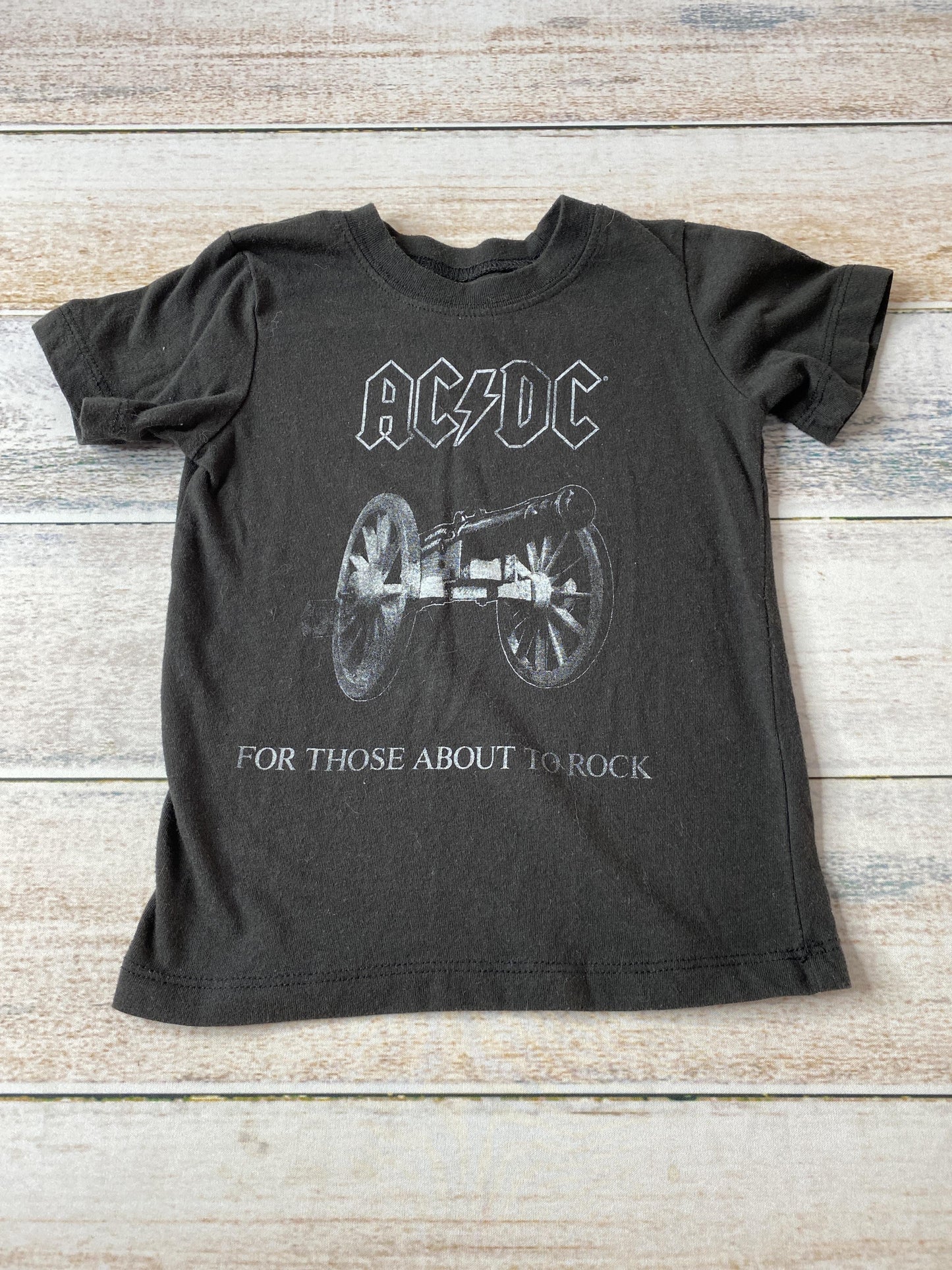 ACDC Unisex Black | White T-Shirt Size: 3T Black | White