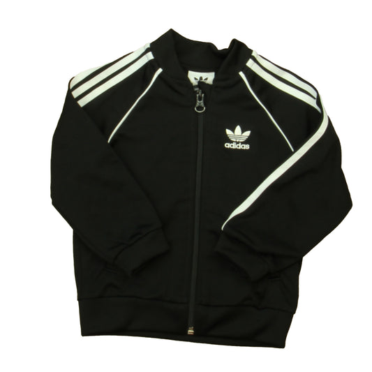 Adidas Boys Black | White Athletic Top Size: 9-12 Months Black | White