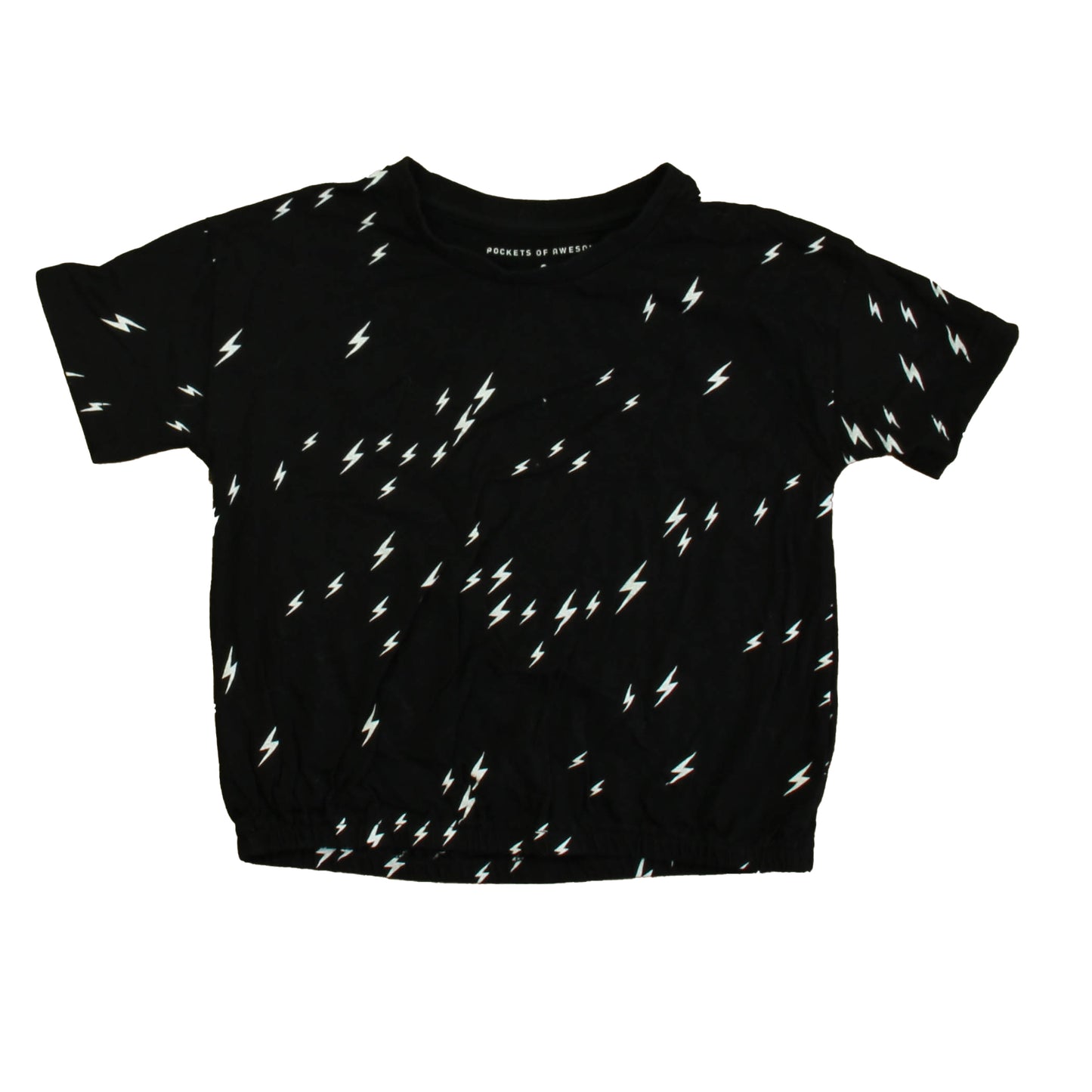 Rockets Of Awesome Girls Black | White T-Shirt Size: 8 Years Black | White