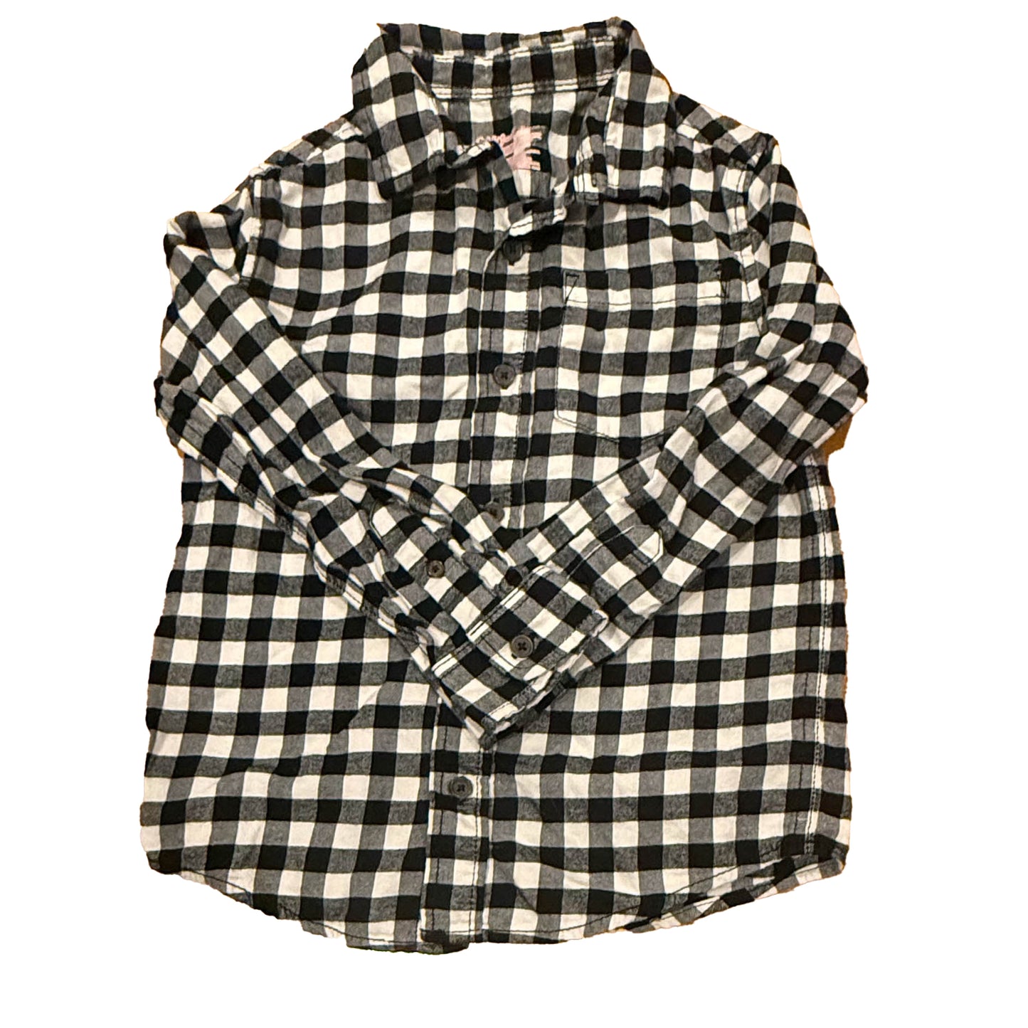 Cat & Jack Girls Black | White Blouse Size: 4-5T Black | White