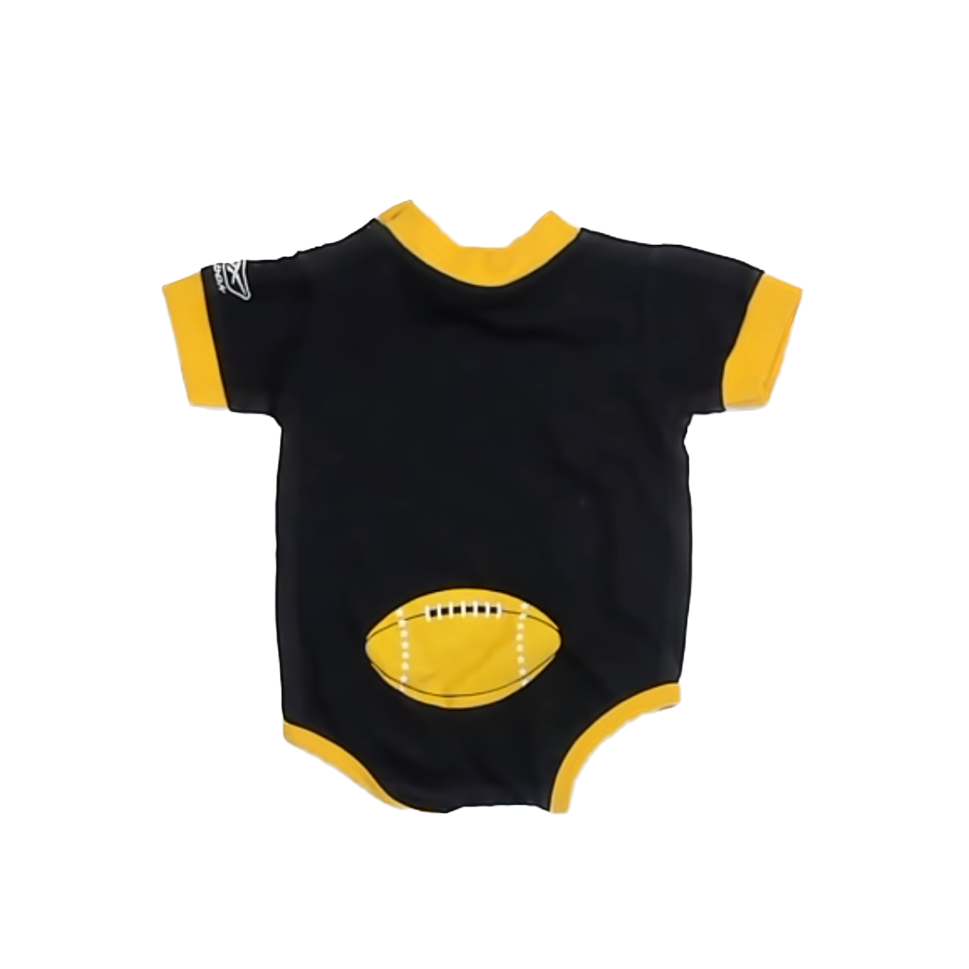 Reebok Unisex Black | Yellow | Steelers Onesie Size: 6-9 Months Black | Yellow | Steelers