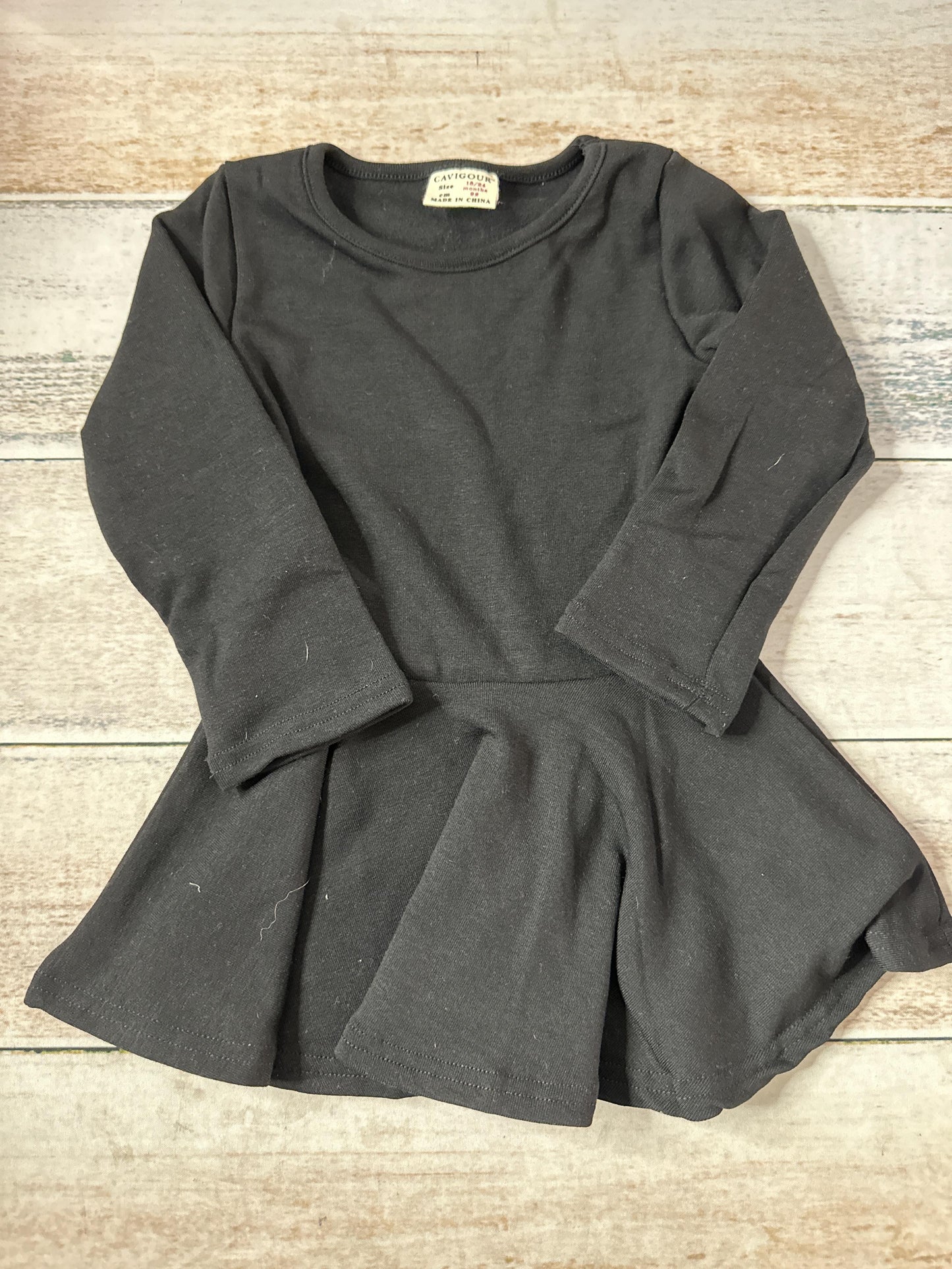 Cavigour Girls Black Long Sleeve T-Shirt Size: 18-24 months Black
