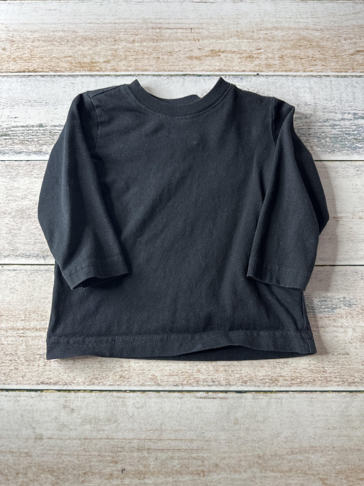 Primary Unisex Black Long Sleeve Shirt Size: 6-12 months Black