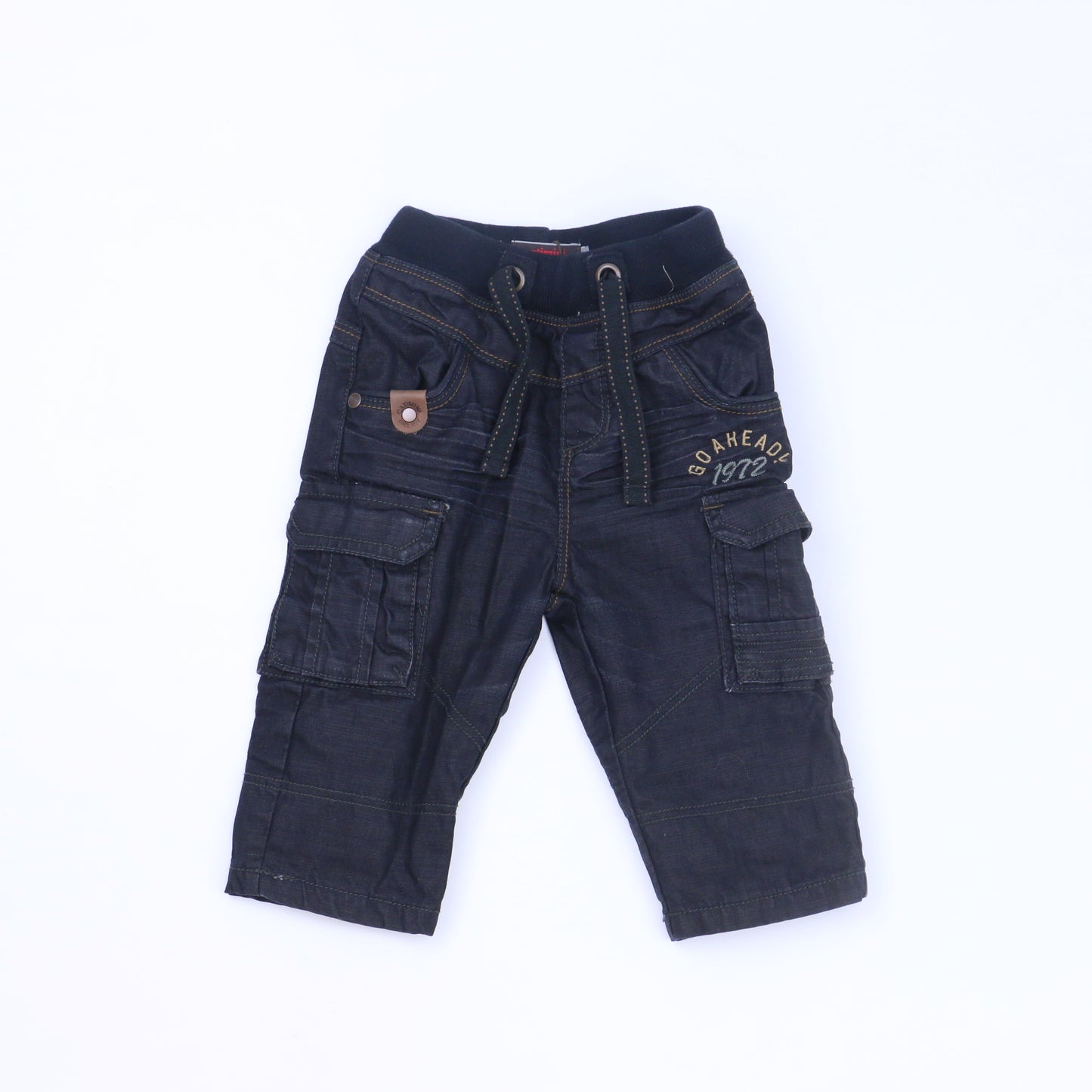 Catimini Boys Black Cargo Pants Size: 6 Months Black