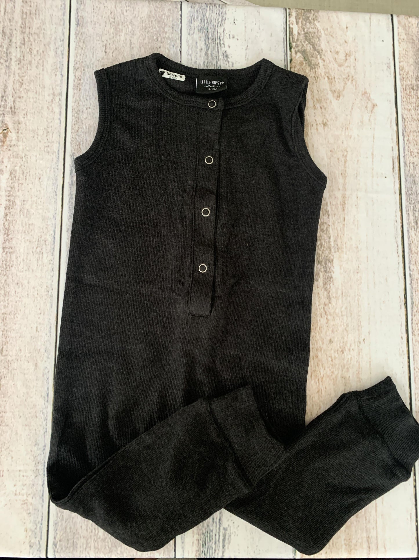Little Bipsy Boys Black Romper Size: 12-18 months Black