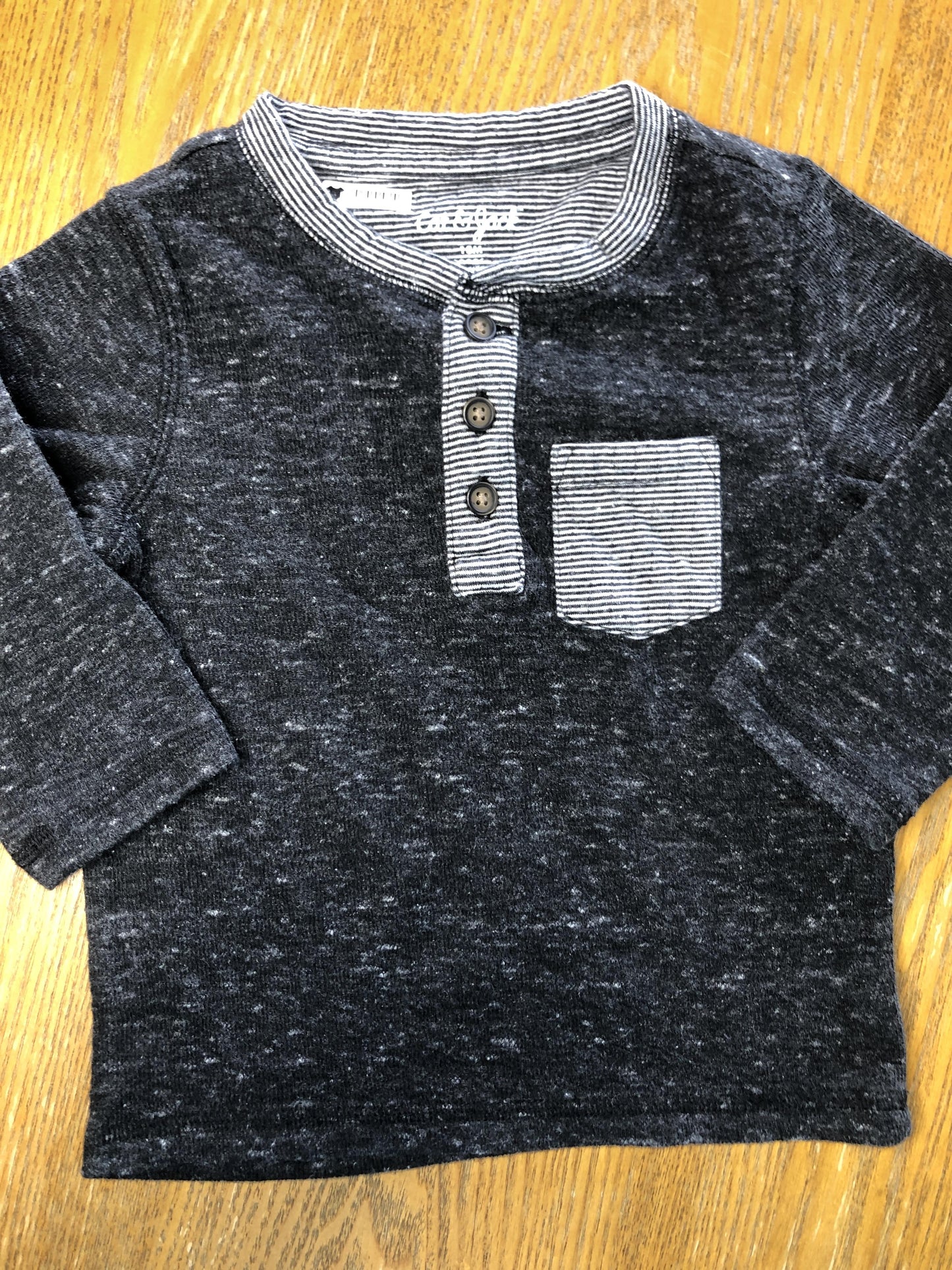 Cat & Jack Boys Black Long Sleeve T-Shirt Size: 18 months Black