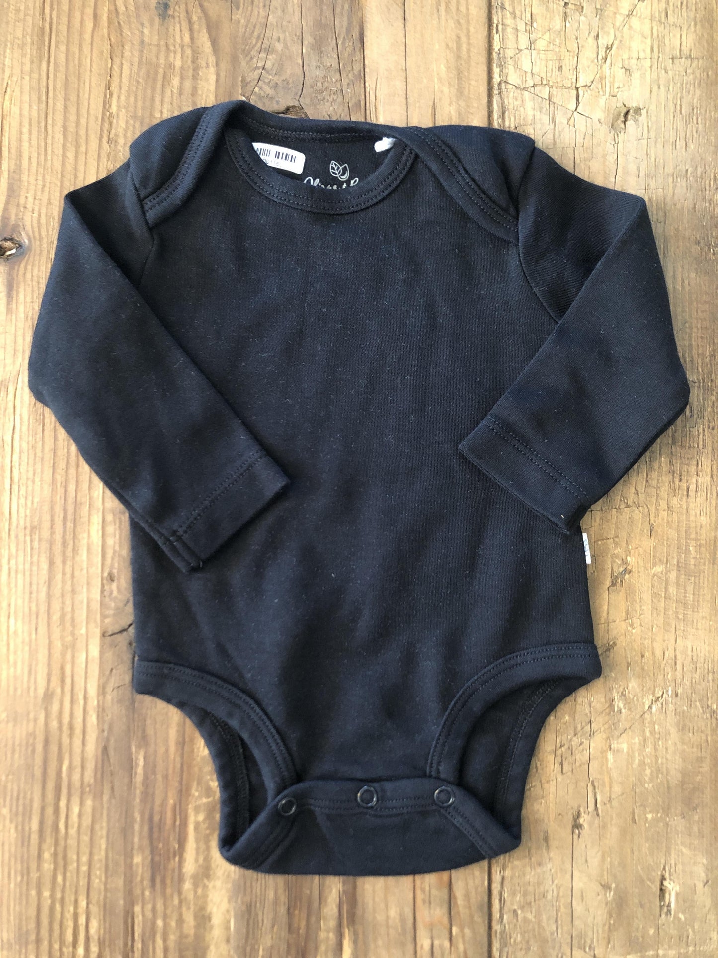 Oliver & Rain Boys Black Onesie Size: 3 months Black