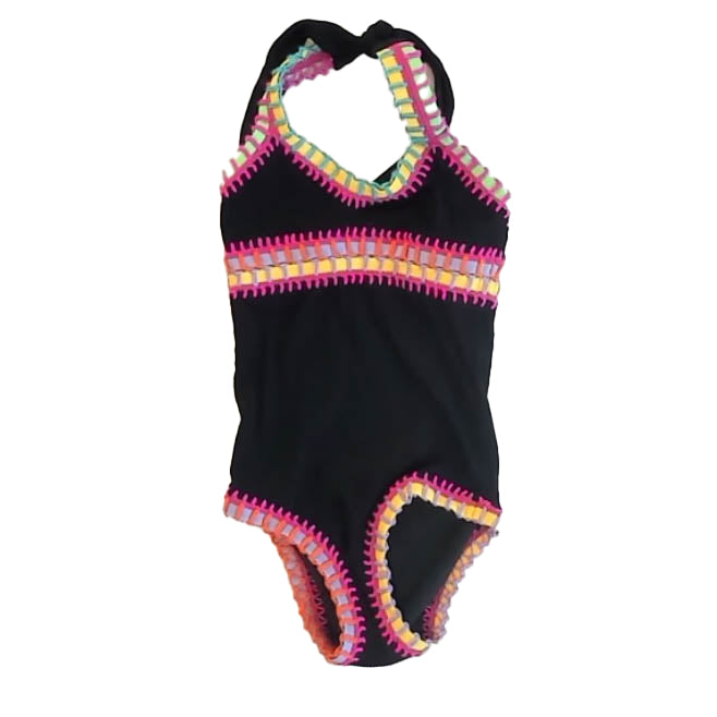 PilyQ Girls Black 1-piece Swimsuit Size: 4T Black