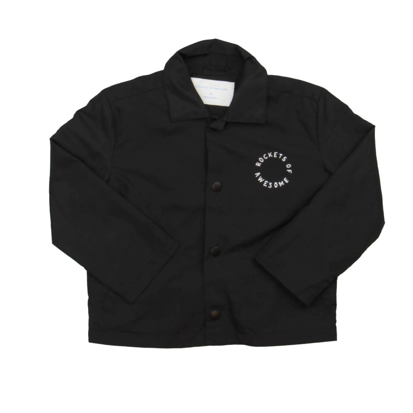 Rockets Of Awesome Boys Black Jacket Size: 4T Black