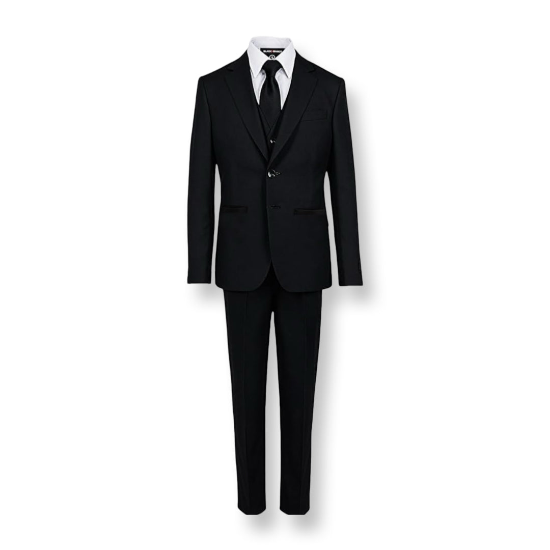 Black and Bianco Boys Black Special Occasion Outfit Size: Five Piece Suit Set Black